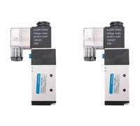 Aundhegrtt 2X VáLvula Solenoide EléCtrica NeumáTica VáLvula MagnéTica de 5 VíAs de Control de Aire VáLvula MagnéTica de Gas 220V Voltios de Bobina ConexióN de Manguera de 8Mm