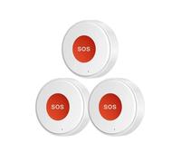 Aundhegrtt 3 Unidades de Botón SOS WiFi Tuya, Dispositivo de Alarma de Seguridad Inalámbrico de Emergencia con una Sola Tecla para Ancianos, Niños y Control Remoto Inteligente para el Hogar.