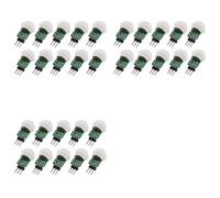 Aundhegrtt 30 Piezas AM312 Mini Módulo de Sensor Humano IR Piroeléctrico Infrarrojo PIR Módulos Detectores de Sensor de Movimiento DC 2,7 V A 12 V