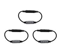 Aundhegrtt 3X Controlador en Línea de Bajo Perfil Mini Interruptor de Atenuación de 3 Teclas para Tira de Luz LED Negro