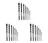 Aundhegrtt 3X Juego de Broca Taladro de Carburo de Tungsteno para Azulejo de Cerámica, Concreto, de Ladrillo, Vidrio, Espejos, Mampostería Plástica Y Madera (3 4 5 6 8 10 12mm)