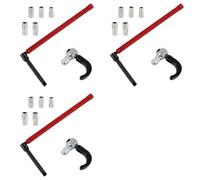 Aundhegrtt 3X Llave de Grifo, Llave de Tubo de Fontanero de Acero Al Carbono con 15 Vasos y 3 Mandril, Llave de Tuerca Trasera para Grifo, Llaves para de Cocina, A