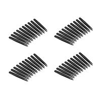 Aundhegrtt 40 Pcs Black Plastic Tip Head Pinzas AntiestÁTicas de 12 cm de Longitud