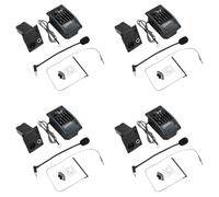 Aundhegrtt 4X 5 Bandas de Guitarra AcúStica EQ Preamplificador Ecualizador de Sintonizador LCD con MicróFono LC-5