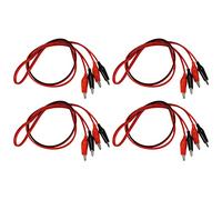 Aundhegrtt 4X Cable de Puente de Cable de Prueba de Pinzas de Cocodrilo de Doble Extremo de 1M