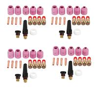 Aundhegrtt 4X Kit de Tapa Trasera Boquillas de Alúmina Collets Lente de Gas Rechonch de Antorchas de Soldadura Tig para Sr 17 18 26 Series 16 Piezas