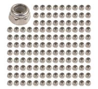 Aundhegrtt 500Pcs Tuercas de Bloqueo Hexagonales de Inserción de Nylon Autobloqueantes Chapadas en Zinc M2