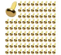 Aundhegrtt 500X Sujetadores de Papel de Latón de 1/2 Pulgada, Mini Sujetadores de Papel para Proyectos de Manualidades, Suministros Decorativos para Bricolaje, 8 X 14 mm (Dorado)