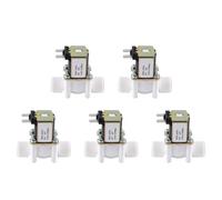Aundhegrtt 5X Dc12V C VáLvula Solenoide de Agua Normalmente Cerrada VáLvula Solenoide EléCtrica de PláStico G1 / 2 Pulgadas para Dispensador de Agua