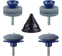 Aundhegrtt Afilador de Cuchillas de Cortacésped de 4 Piezas con Equilibrador de Cuchillas. las Cuchillas Después de Afilarlas. Equilibrador de Cuchillas para Jardín.
