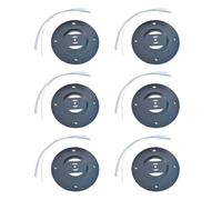 Aundhegrtt Cabezal de Corte de Alambre de Acero de 8 Cuerdas 6Pack para Desbrozadora Inalámbrica, Cortador de Hierba Rotativo Universal para Cortacésped.