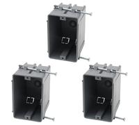 Aundhegrtt Caja de Tomacorrientes Eléctrica de 1 Unidad para Obra Nueva, Gris, de 18 Pulgadas Cúbicas, con Certificación ETL, Paquete de 3 Cajas de Conexiones.