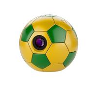 Aundhegrtt Cámara de Grabadora de Video Portátil en Forma de Balón de Fútbol para Exteriores Cámara Deportiva Pequeña Verde Amarillo