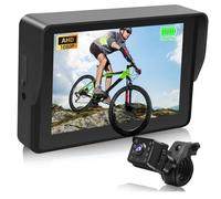 Aundhegrtt Cámara de Visión Trasera para Bicicleta 1080P Pantalla HD de 5 Pulgadas Cámara de Visión Trasera para Bicicleta de Montaña Bicicleta Eléctrica Espejo de Bicicleta