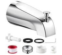Aundhegrtt Caño Universal para Bañera con Desviador, Compatible con Grifos de Cobre de 1/2", IPS de 1/2" y 3/4", Kit de Reemplazo de Grifo.