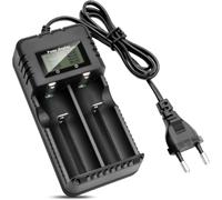 Aundhegrtt Cargador de Batería 18650 Cargador de Batería con Pantalla LCD y Carga Rápida Inteligente Enchufe de la UE