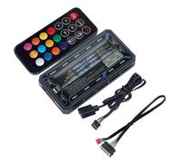 Aundhegrtt Controlador ARGB de 6 Pines, Concentrador RGB para Ventilador de Caja de Computadora con Interfaz de 6 Pines y Control Remoto Inalámbrico 10+2, No Se Ilumina
