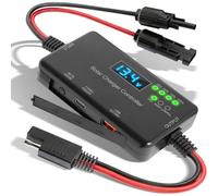 Aundhegrtt Controlador de Carga Solar 20A 12V, 30V Max VOC 22W Tipo-C y 18W USB Carga Rápida Pantalla LCD, Multi Protección para LiFePO4, Gel para RV, Solar Off Grid para Cobertizos.