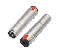 Aundhegrtt Convertidor de 1/4 TRS de 6.35mm Hembra A XLR Macho de 3 Pines con Carcasa Metálica, Adaptador de Audio XLR para Escenario y Luces de Teatro.