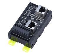 Aundhegrtt Convertidor RJ45 para Montaje en Riel DIN A Hub de Señal de 8 Pines y 2 Agujeros, Convertidor RS232 RS485 RS422.