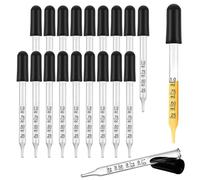 Aundhegrtt Cuentagotas con Bulbo de Goma Negro para Dosificación Precisa de Líquidos, 20 PCS Cuentagotas.