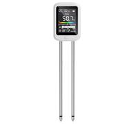 Aundhegrtt de Suelo Recargable 6 en 1: Humedad, Fertilidad, Luz Solar, Temperatura y PH. Analizador para Nutrientes de la para Jardinería y Agricultura.