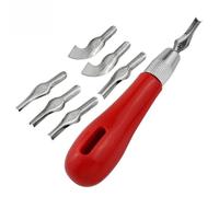 Aundhegrtt Herramienta de Tallado Práctica para Principiantes DIY Cortador de Linóleo Portátil de ABS Suministros de Arte DIY Herramienta Escolar Ergonómica Herramienta de Grabado Portátil
