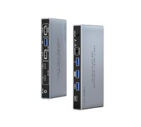Aundhegrtt Interruptor KVM USB-C+UHD 2x1 4K 60Hz 2 en 1 Salida - 8K 60Hz USB-C/DP de Entrada A DP de Salida Dos PC Comparten un Monitor/Teclado Ratón.