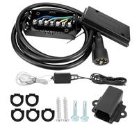 Aundhegrtt Kit de Arnés de Cableado para Remolque de 7 Vías, Cable de Remolque de 8 Pies con Conector de Remolque de 7 Pines y Kit de Caja de Unión, Cable de Conector de Remolque.