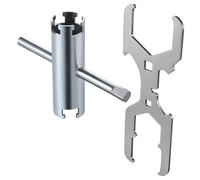 Aundhegrtt Llave de Desagüe de 3 Vías, Llave de Canasta con Deslizante para Instalar y Bloquear Tuercas de