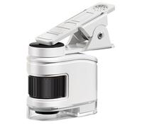 Aundhegrtt Mini Microscopio Portátil Multiusos con Aumento de 60X y Luz LED para Tasación de Joyas e Investigación Científica