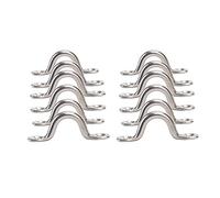 Aundhegrtt Pack de 12 Acero Inoxidable Bimini Top Cojín Del Ojo, Correas de Los Ojos, Amarre, Kayak Cubierta Loops, Amarre de Anchor Point, Lazo Del Lacayo para Aparejo de Canoa Kayak