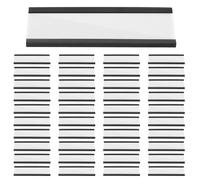 Aundhegrtt Paquete de 100 Portaetiquetas Magnéticos Etiquetas Magnéticas de Canal C, Portatarjetas de Datos Magnéticos con Protector de Plástico Transparente