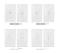 Aundhegrtt Paquete de 8 Arandelas de Goma Flexibles para Pared con Placa de Pared Decorativa, Placa de Paso de 1 Unidad para Cables de Bajo Voltaje