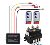 Aundhegrtt Relé Contactor de Solenoide de Winch 12V 250A + 2 Piezas de Kit de Control Remoto Inalámbrico para Winch para Accesorios de Camión, Motocicleta y Automóvil.