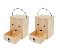 Aundhegrtt Trampas para Abejas Carpinteras para Exteriores, Trampa de Madera para Avispas Duradera, Resistente A la Intemperie y Ecológica para Uso en Exteriores