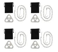 Aundhegrtt Trípode Universal para Camping Trípode para Cocinar un Juego de Trípode para Fogata Hecho de Acero Inoxidable Ideal para Equipo de Camping Juego de 4