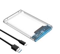 AUNEK Caja de disco duro de 2.5 pulgadas, USB 3.0 a SATA HDD SSD, organizador de unidad externa de 5 Gbps, carcasa UASP sin herramientas para SSD HDD EVO 870 Crucial WD de 2.5 pulgadas, compatible con