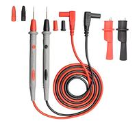AUNEK - Kit de cables de prueba para multímetro, PT1005 1000 V 10 A, con 2 pinzas de cocodrilo, puntas niqueladas, cables universales para multímetros digitales y probadores eléctricos