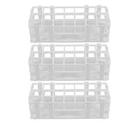 AUNEVN 3 Paquetes Estante de Tubo de Ensayo PláStico, Soporte de Estante de Tubos de Ensayo de Laboratorio de 21 Agujeros para Tubos de Ensayo de 30 Mm, Blanco, Desmontable (21 Agujeros)