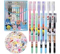 AUNGCSHE 12 Pcs Stray Kids Bolis Borrables, 50 Pegatinas de Stray Kids, Kpop Boligrafos Borrable para Adultos, Escuela, Oficina, Regalos Coleccionables para Fans de Stray Kids