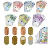 AUNGCSHE 390 PCS Billetes Juguete, Billetes Falsos 1/2/5/10/20/50/100/200/500 Billetes de Juguete, para Aprender, Caja Registradora Juguete, Jugar a Roles y Disfrutar del Juego
