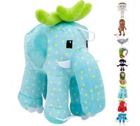 AUNGCSHE AUNGSHE Italian Brainrot, Peluche Tralalero Tralala, Tung Tung Tung Saur, Capuchino Asesino, Ballerina Capuchina Esperar, para Niños y Adultos, Coleccionabl (Azul - Elefante Fresa)