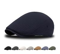 AUNGCSHE Boinas Hombre, 8 Colores para Elegir Gorro Hombre, Ajustable Boina Ideales para Uso Diario, Montañismo, Senderismo y Viajes(Azul Marino)