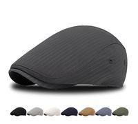 AUNGCSHE Boinas Hombre, 8 Colores para Elegir Gorro Hombre, Ajustable Boina Ideales para Uso Diario, Montañismo, Senderismo y Viajes(Gris Oscuro)