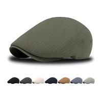 AUNGCSHE Boinas Hombre, 8 Colores para Elegir Gorro Hombre, Ajustable Boina Ideales para Uso Diario, Montañismo, Senderismo y Viajes(Verde Militar)