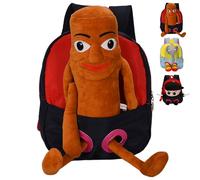 AUNGCSHE Brainrot Mochila Bebe Guarderia, Mochila Infantil Con Juguetes Desmontables Peluche Brainrot, para Guardería, Primaria, Picnic, Viajes y Excursiones (Marrón)