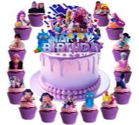 AUNGKWANG 16 Piezas Huntrix Cake Topper, Huntrix Decoracion Cumpleaños, Decoraciones para Pasteles con Personajes, para Decorar Cupcakes, Muffins, Tartas y Otros Dulces
