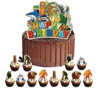 AUNGKWANG 25 Piezas Tung Tung Tung Sahur Cake Topper, Tung Tung Tung Sahur Decoracion Cumpleaños, Decoraciones para Pasteles con Personajes, para Decorar Cupcakes, Muffins, Tartas y Otros Dulces