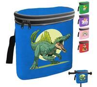 AUNGKWANG Bolsa de Manillar para Niños, Cesta Bicicleta Delantera, Waterproof Dinosaurio Cycle Basket For Kids, Tapa Extraíble, Bolsa para el Manillar de La Bicicleta con Reflectores, For Chico Chica